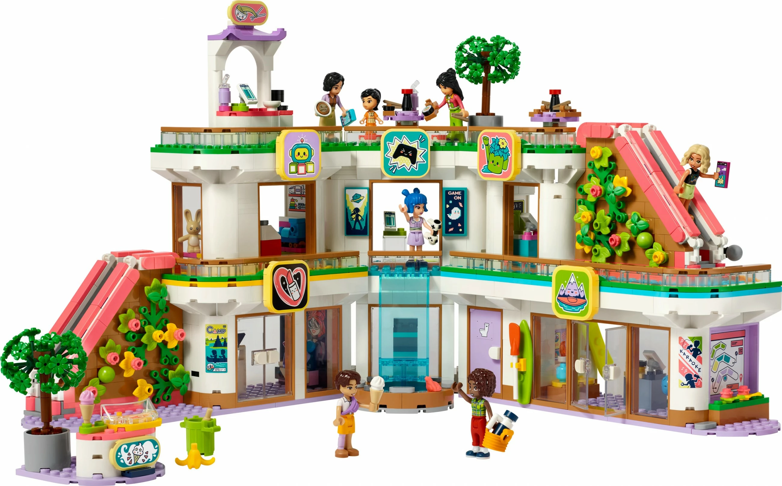 Set za gradnjo LEGO Friends 42604 Nakupovalni center Heartlake City, večbarven