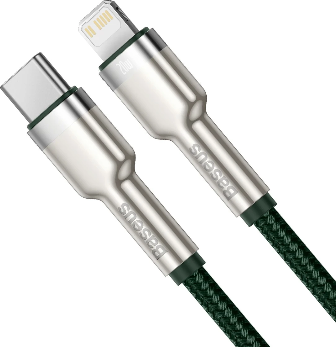 Kabel Cafule, Lightning v USB-C, 20W, 2 m, zelena - Baseus
