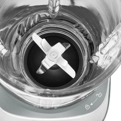 Mešalnik z vrčem iz stekla 1,5 L, 800 W, nerjaveče jeklo/belo Amica BTM5012