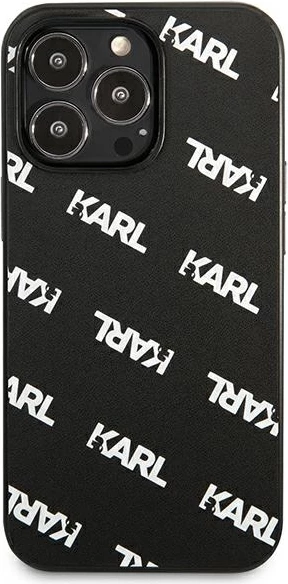 Zaščitni ovitek Karl Lagerfeld KLHCP13LPULMBK3 za iPhone 13/13 Pro, trd ovitek, črn