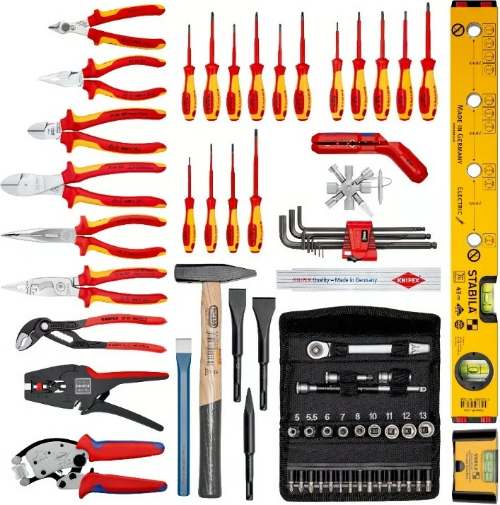 Kovček za orodje Knipex BIG Basic Move Elektro+, črn, 11,6 kg