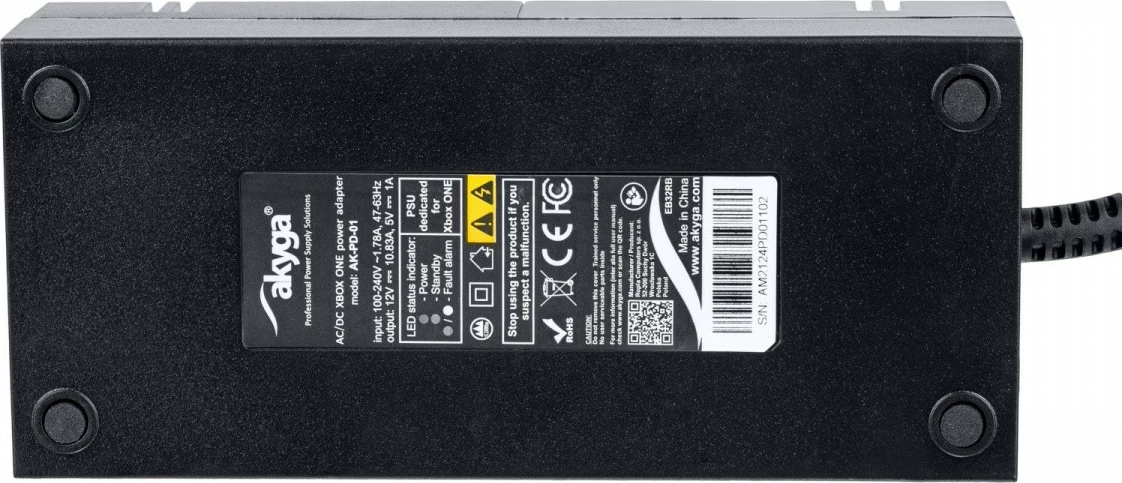Napajalnik za Xbox One, AKYGA AK-PD-01, 135 W, črn