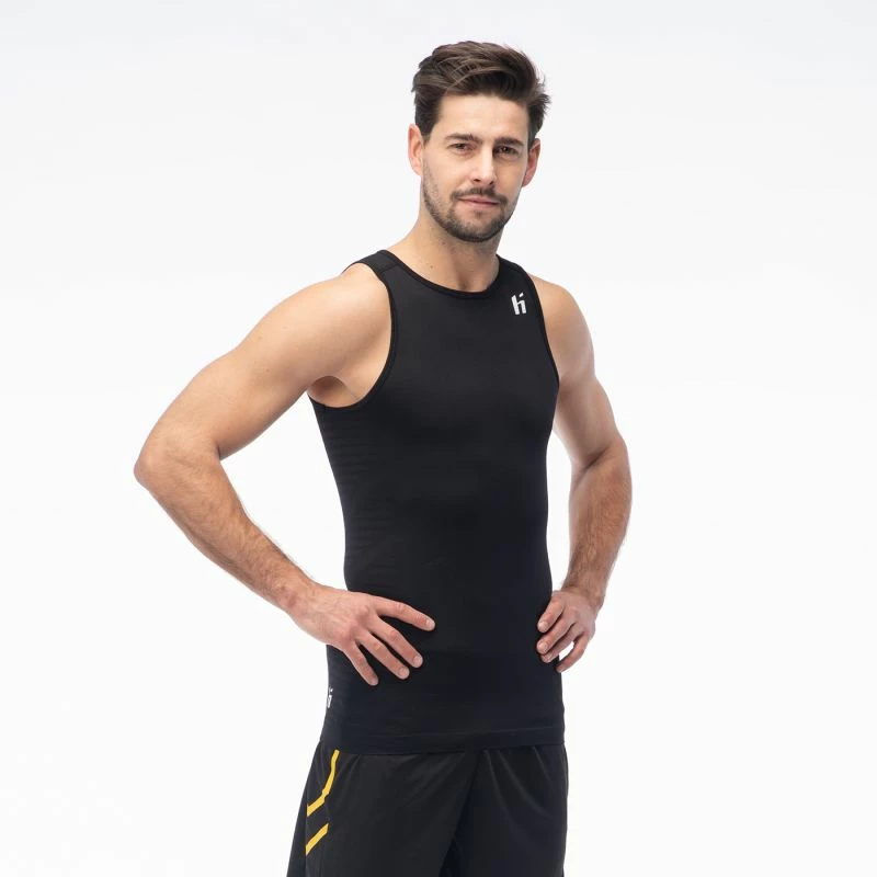 Majica brez rokavov za moške Huari, črna