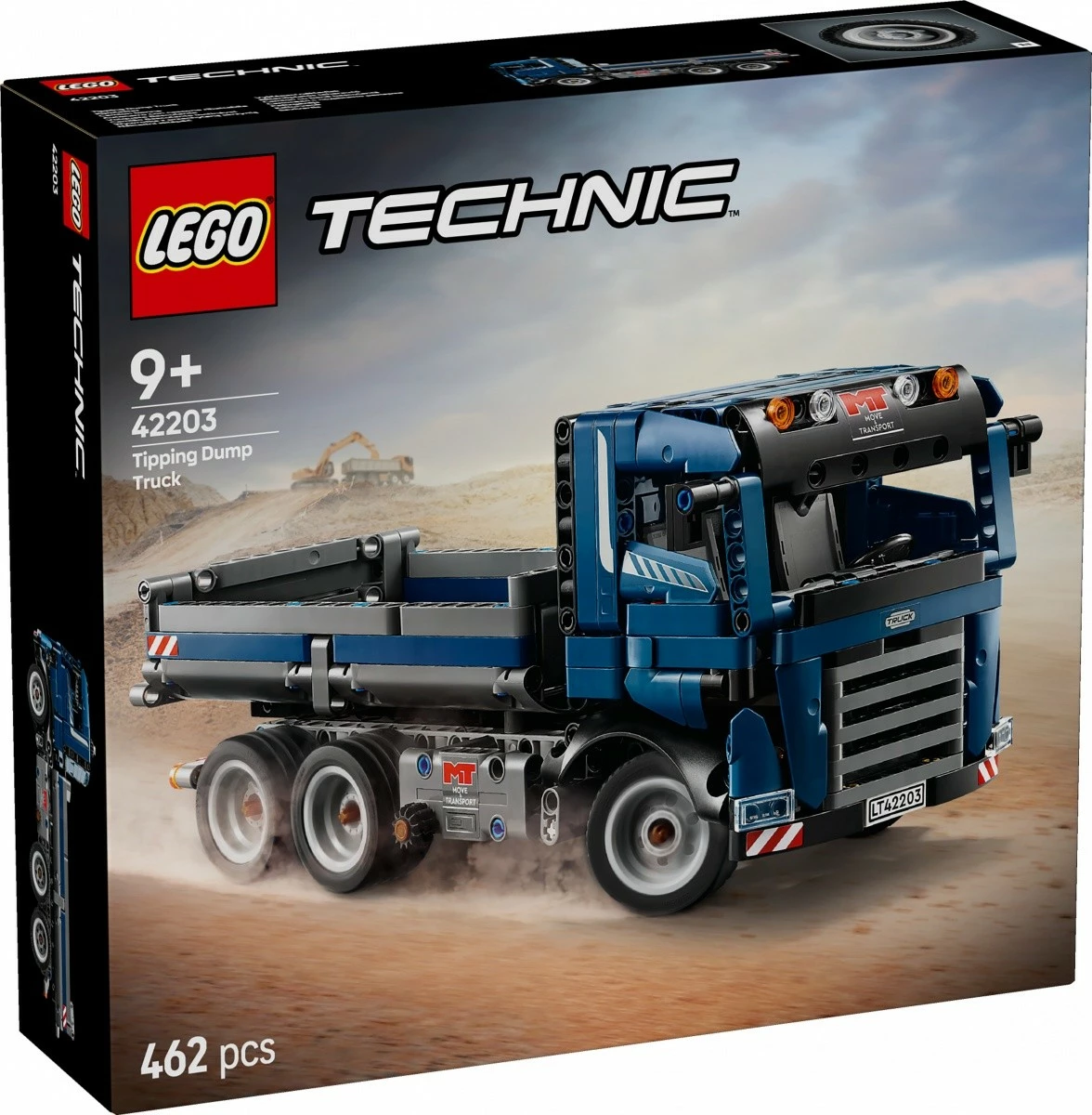 Nakladalni tovornjak LEGO Technic Tipper Truck 42203, 462 kosov, moder