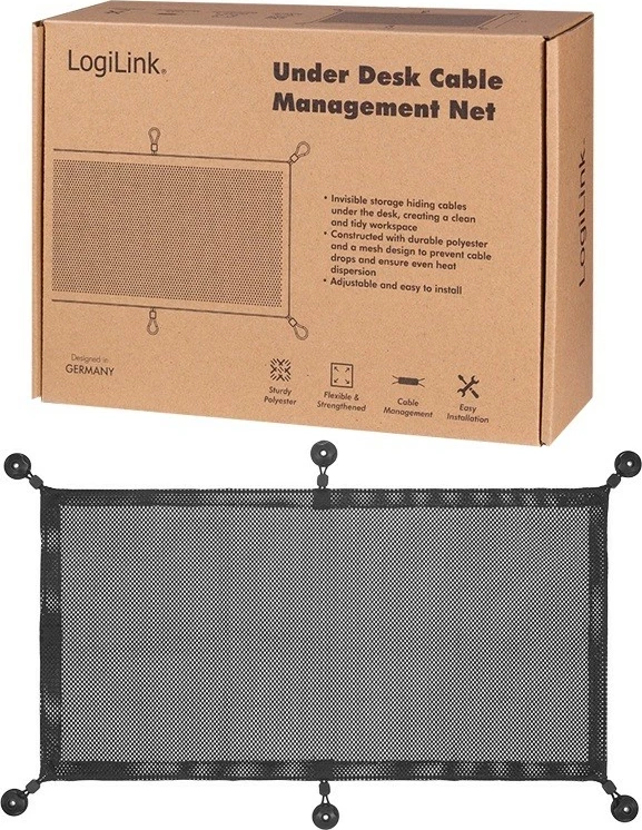 Organizator kablov LogiLink KAB0111, poliester, 69x34 cm, črn
