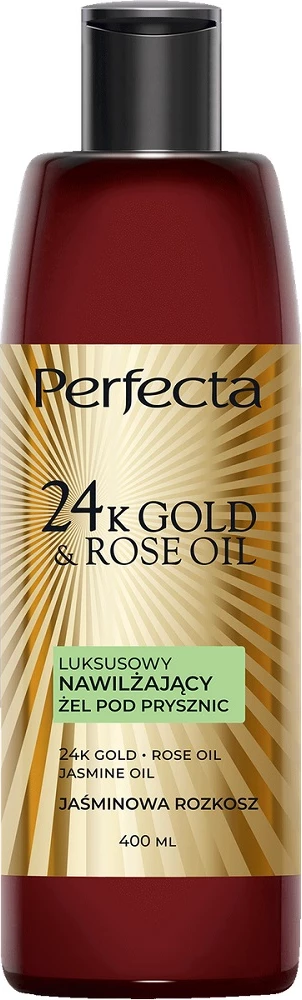 Luksuzni gel za prhanje 24K Gold & Rose Oil Jasmine Delight Perfecta, 400 ml