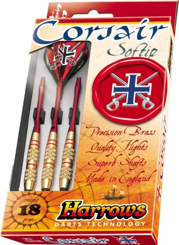 Atletske puščice za rekreativne igre Harrows, večbarvne