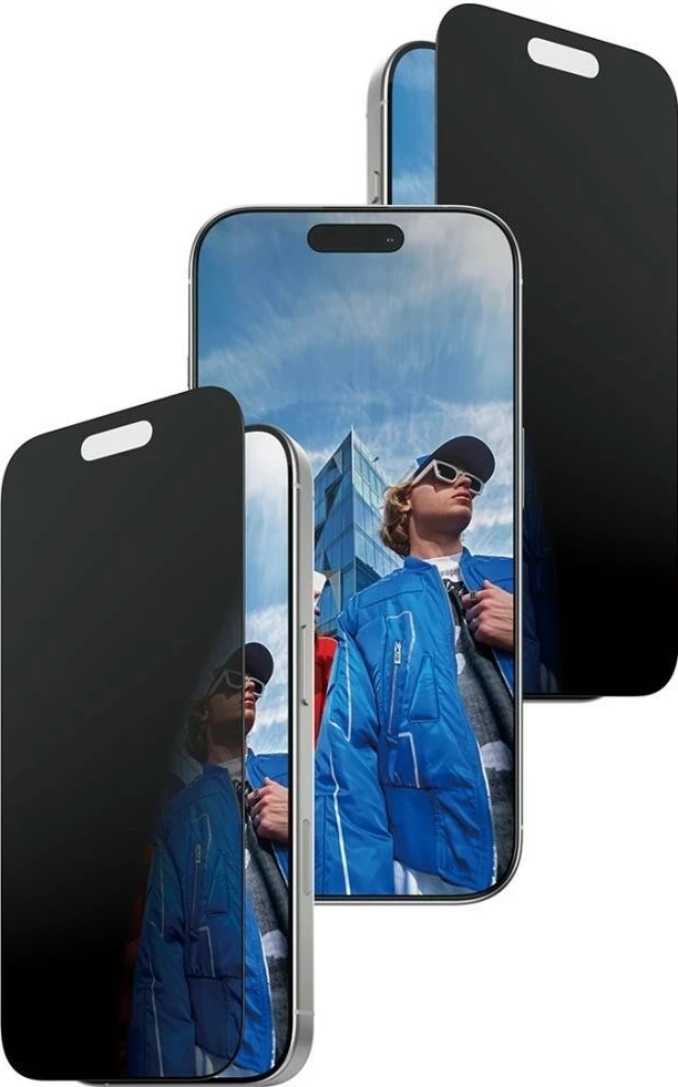 Zasebno zaščitno steklo PanzerGlass Ultra-Wide Fit Fastfit za iPhone 16 Pro/17, črno