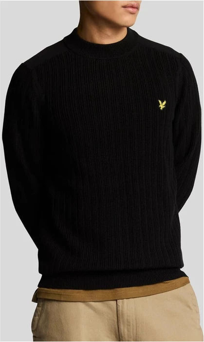 Pulover za moške Lyle & Scott, črn