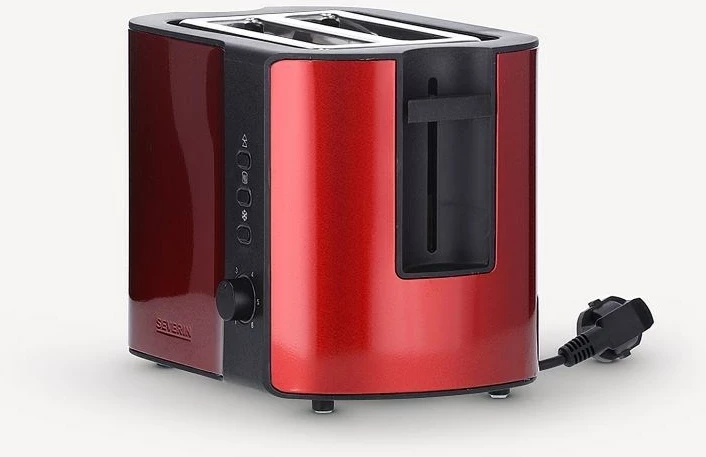 Tostier, SEVERIN AT 2217, 2 rezini, 800 W, inox, rdeč Tostier, SEVERIN AT 2217, 2 rezini, 800 W, inox, rdeč