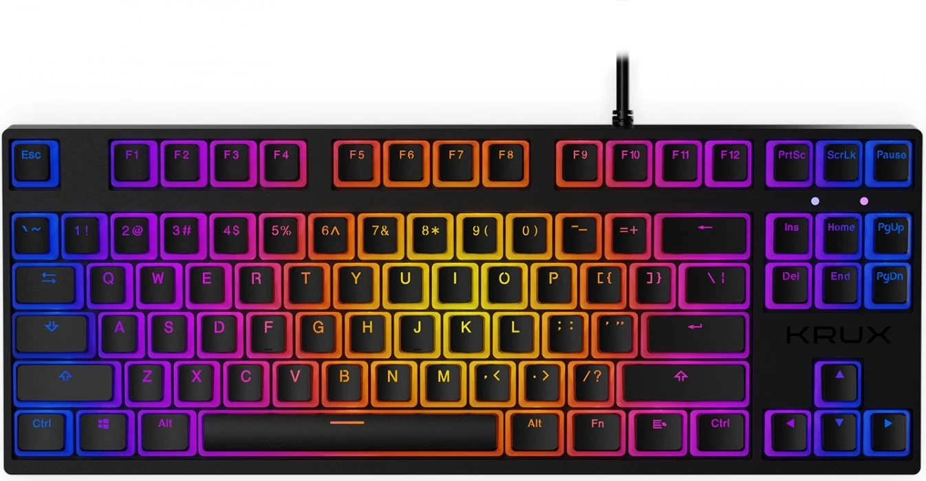 Ergonomska tipkovnica Krux Atax Pro RGB, črna