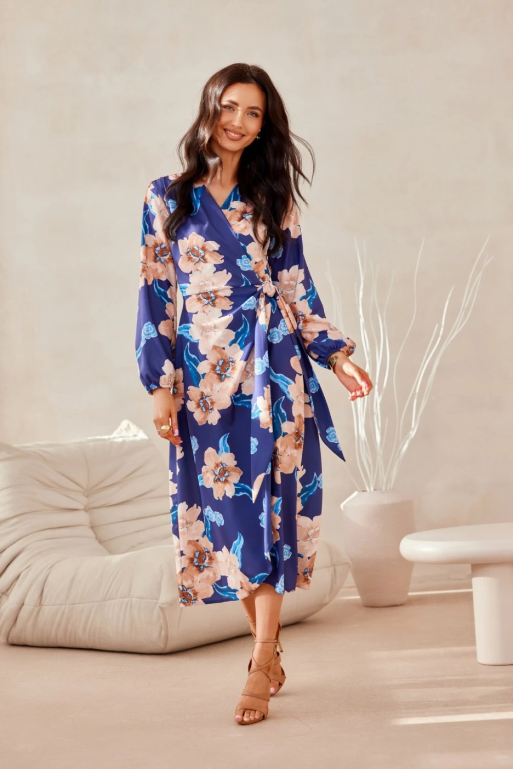 Midi obleka, Roco Fashion 206974, večbarvna