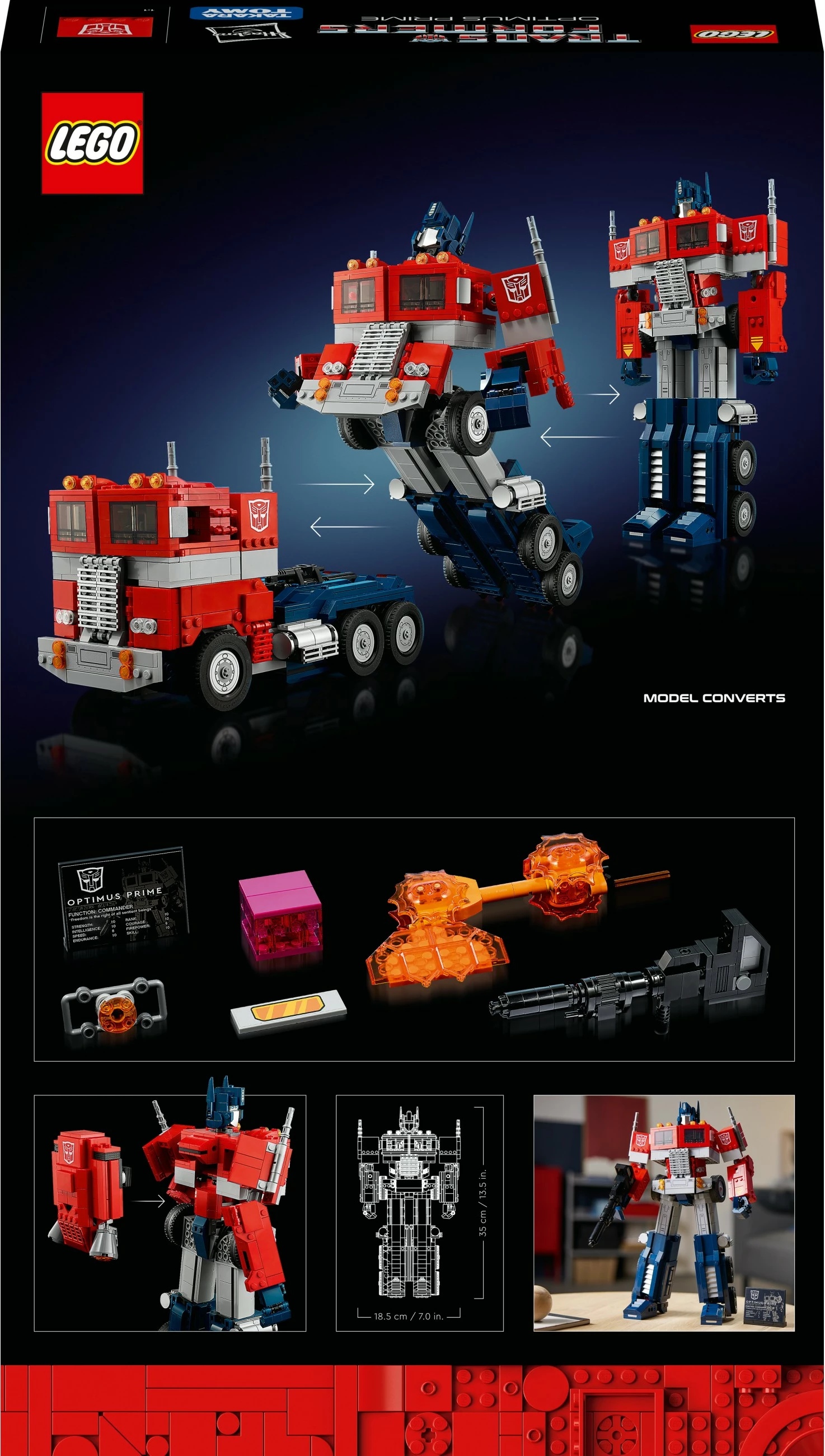 Set gradnje Optimus Prime, 1508 kosov, večbarven – LEGO ICONS