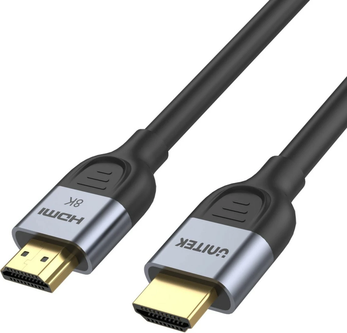 HDMI kabel 2.1, 8K 60Hz, 1 m, črn — Unitek C11086GY01-1M