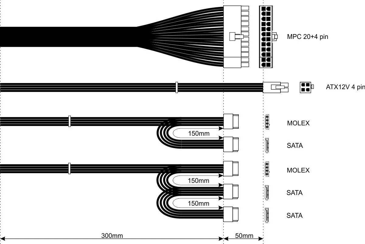 Napajalnik 400 W, ATX, 3x SATA, 2x MOLEX, ventilator 12 cm - AKYGA AK-B1-400, siv
