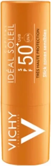 Zaščitni sončni stick za občutljive predele, Vichy Idéal Soleil Zones Sensibles SPF50, 9 ml