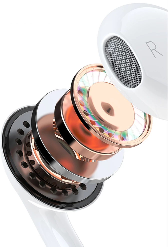 Slušalke z žico, in-ear, 3,5 mm z mikrofonom in krmilnikom, kabel 1,2 m, bele, Dudao X14PRO