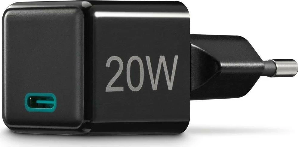 Polnilec Supermini 20W PD/QC 1x USB-C Hama, črn