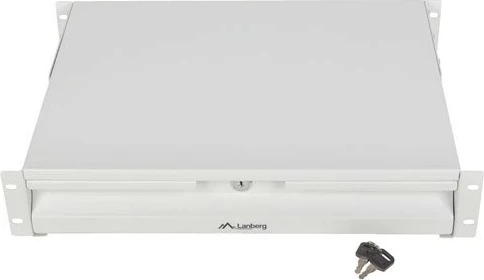Sklopni predal za 19" regal, 2U 360 mm, LANBERG, siv