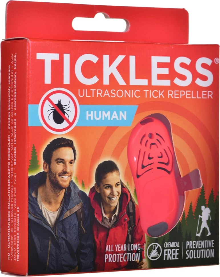 Ultrazvočna naprava proti klopom za hišne živali, TICKLESS, oranžna