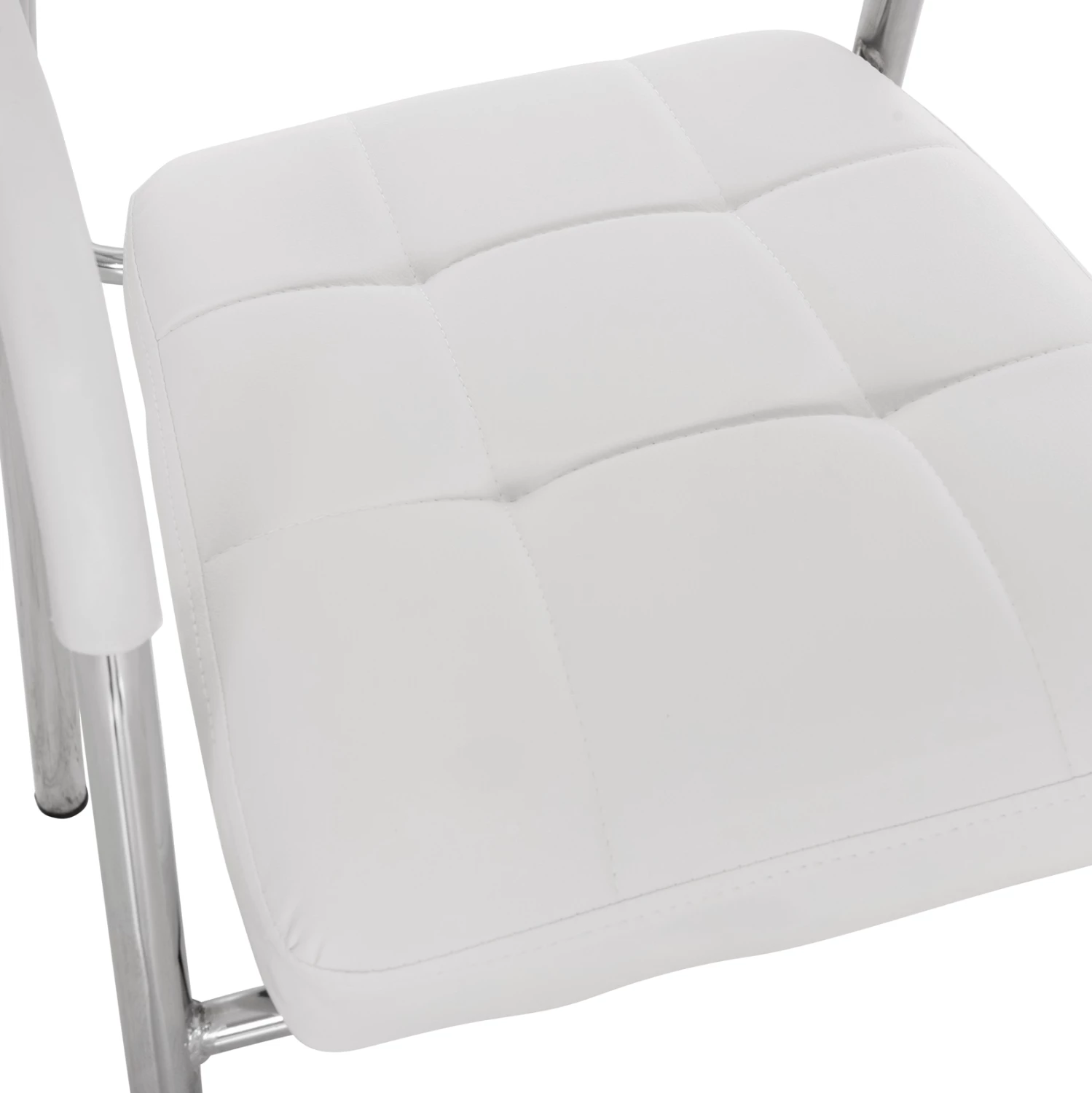 Konferenčni pisarniški stol FH1018.02 bel PU 54x52x87cm