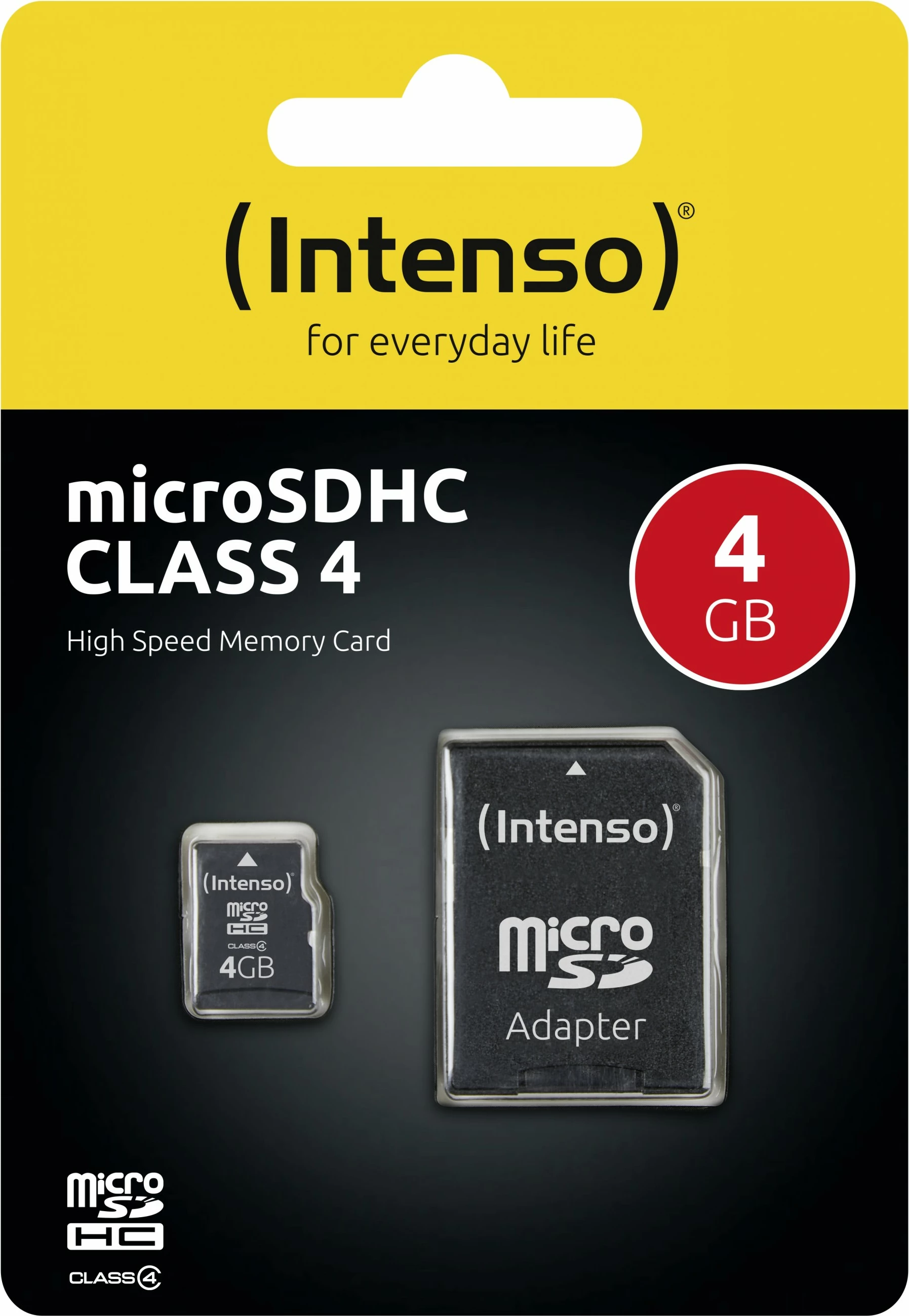 Kartica MicroSDHC 4 GB Class 4, Intenso, črna Kartica MicroSDHC 4 GB Class 4, Intenso, črna