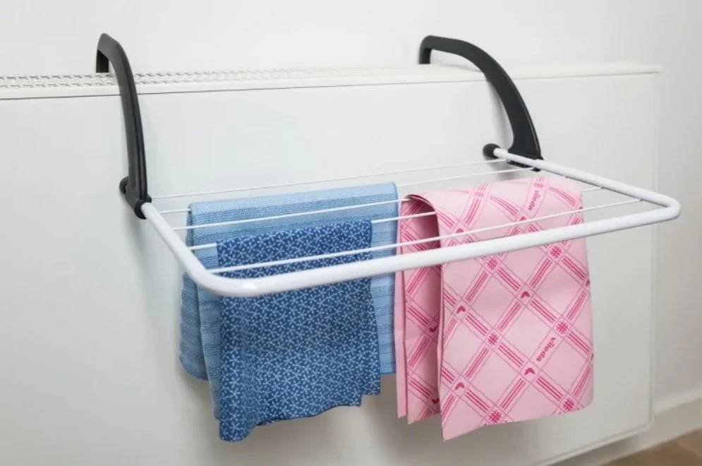 Stenski sušilnik za perilo Vileda Express, bel