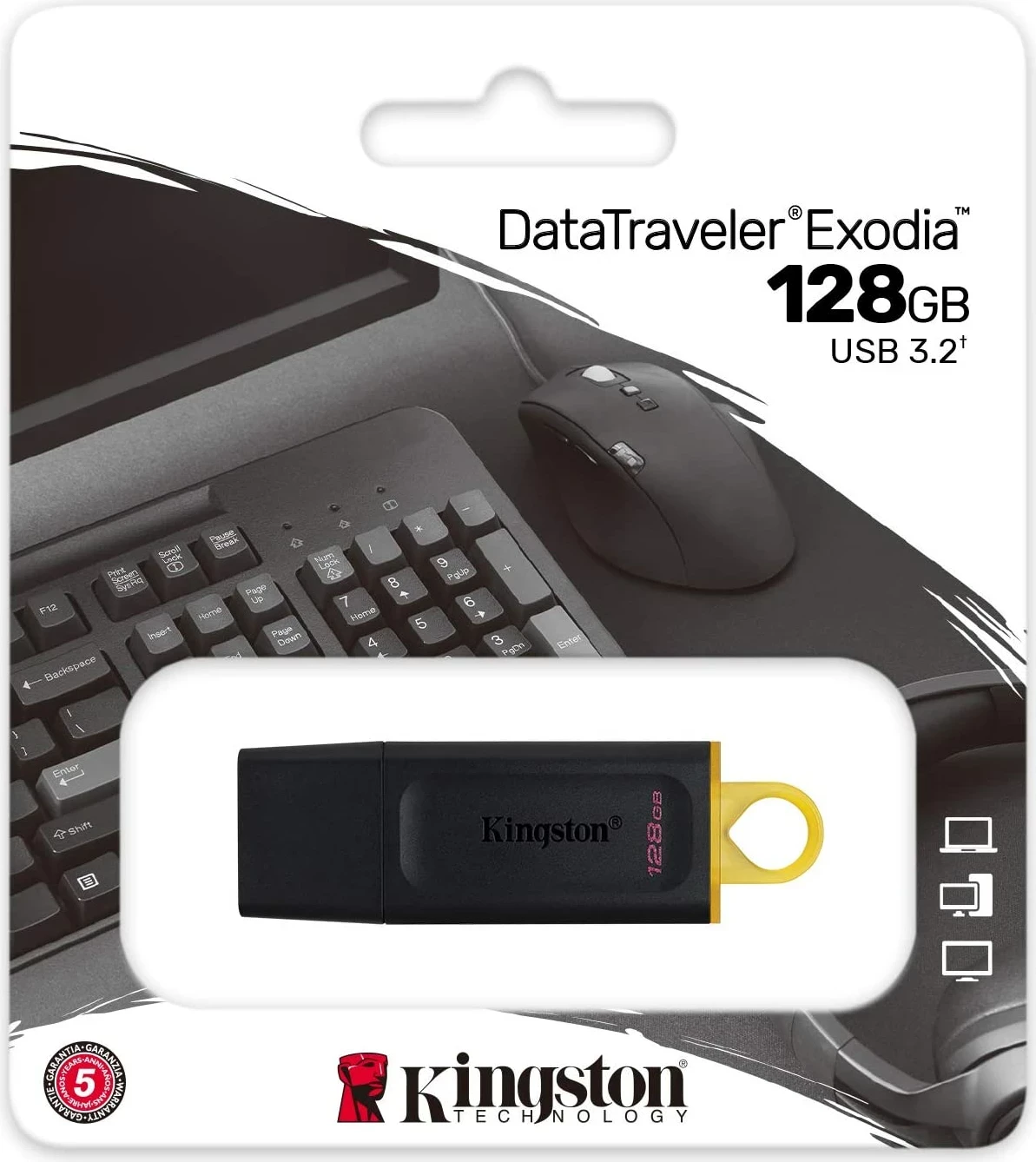 USB-pomnilnik DataTraveler Exodia 128GB, USB 3.2, Kingston