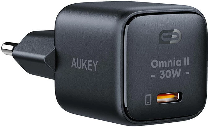 Električni polnilec Aukey PA-B1L, USB-C, 30 W, črn