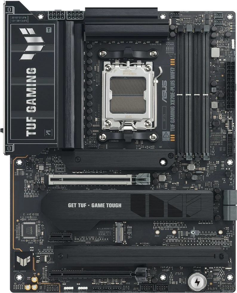 Matična plošča TUF GAMING X870E-PLUS WIFI7 ASUS, Socket AM5, ATX, siva