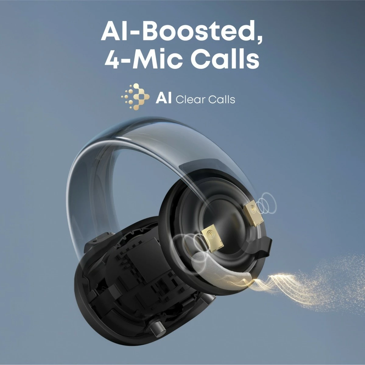 Slušalke Bluetooth z zaponko za uho Anker Soundcore AeroClip A3388G11, Bluetooth 5.4, 24 h baterija s polnilnim ohišjem, mikrofon, USB-C, črne