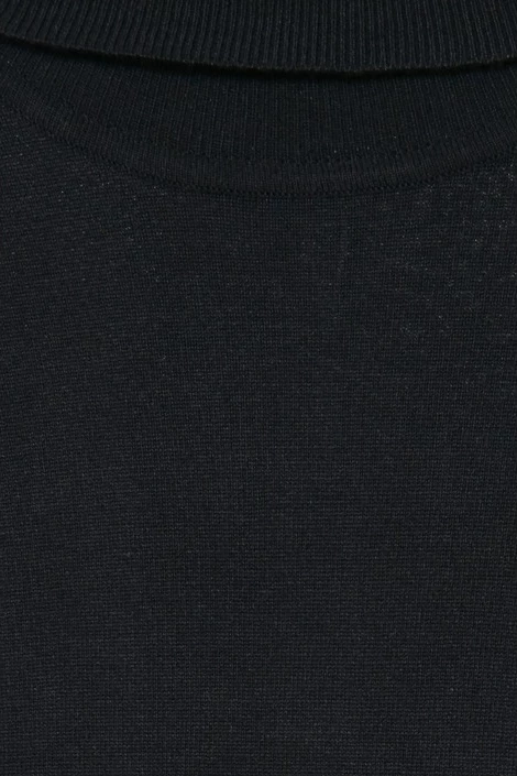 Pletenina za ženske, z zaprto ovratnico, črna, Ichi