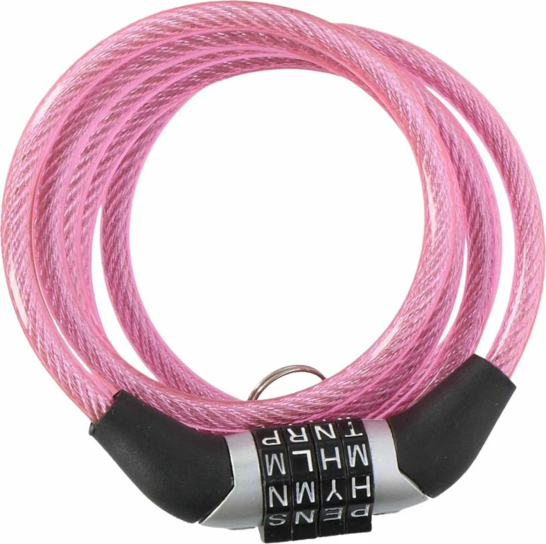 Spiralna ključavnica za kolo Dunlop, rožnata