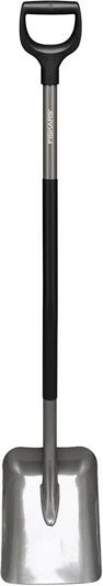 Ergonomska lopata Fiskars 1066712, plastika/kovina, siva