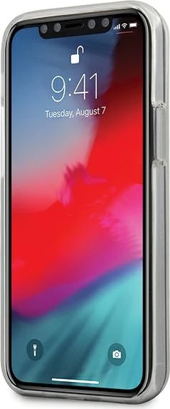 Ovitek z motivom cvetja Guess GUHCP12SIMLFL03 za iPhone 12 mini 5,4", modro