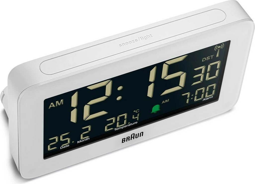 Digitalni alarm, Braun BC10, LCD zaslon, termometer, 12/24 h, bel