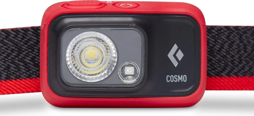 Čelna svetilka, 350 lumnov, črna s rdečim trakom Black Diamond Cosmo 350
