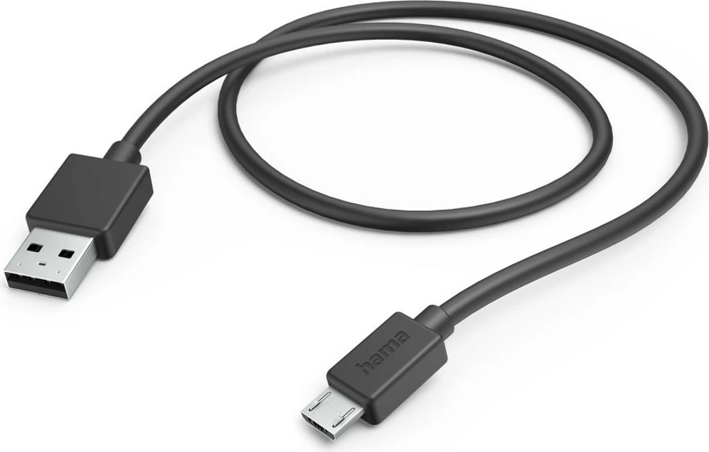 Polnilni in podatkovni kabel Hama 201584, 1 m, Micro USB, črn