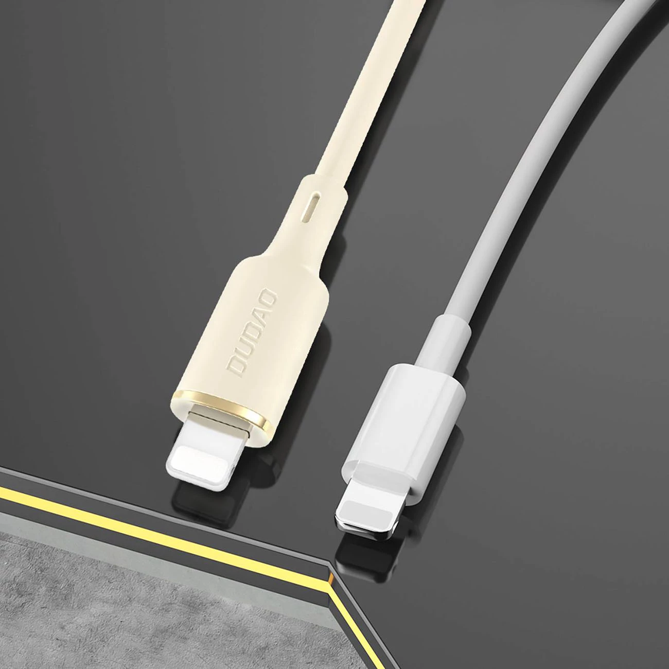 Silikonski kabel USB-C na Lightning, 2 m, 30W, Dudao L7SCL, bež