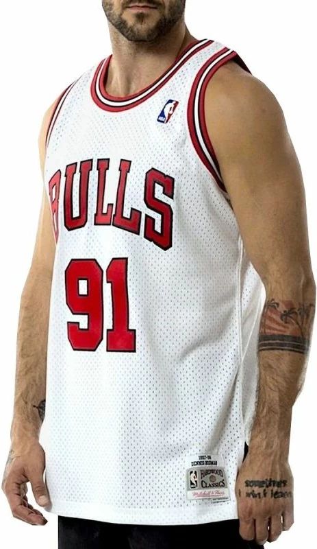 Dres za moške Mitchell & Ness Chicago Bulls, bel