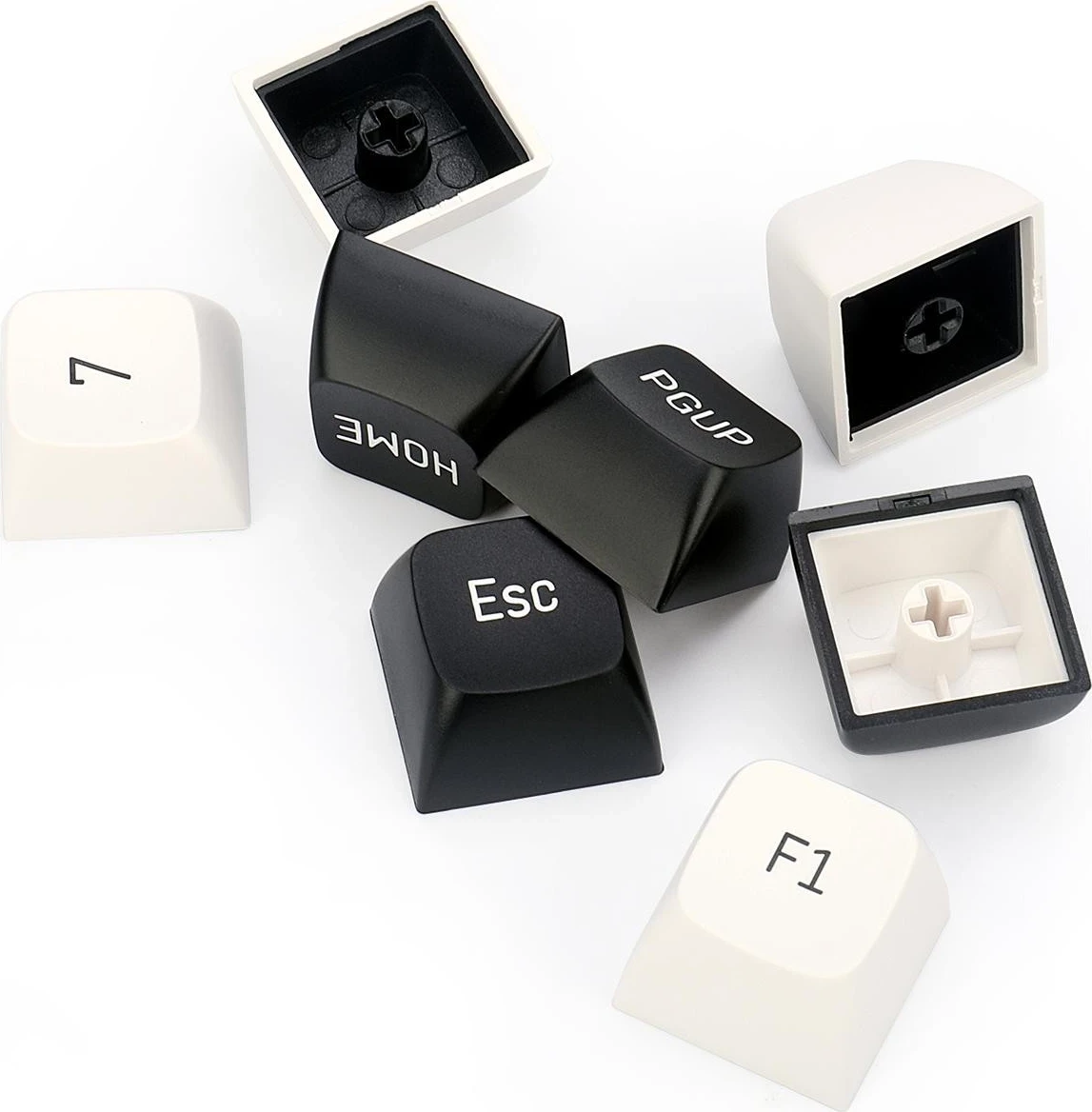 Keycapi PBT Doubleshot, 150 kosov, bela-črna - Redragon A132