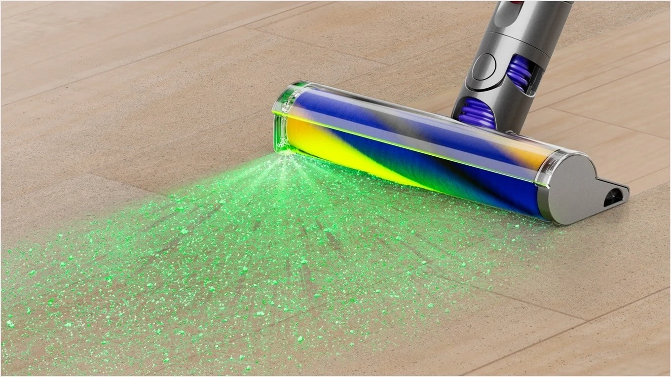 Vertikalni sesalnik Dyson V12 Detect Slim Absolute (2023), srebrn