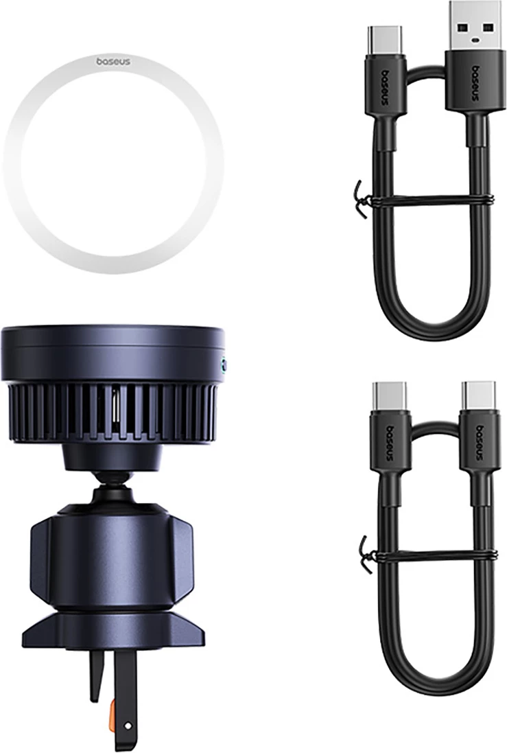 Magnetni nosilec z brezžičnim polnjenjem 15W Baseus MagPro BS-CW04 za zračnik avtomobila, črn