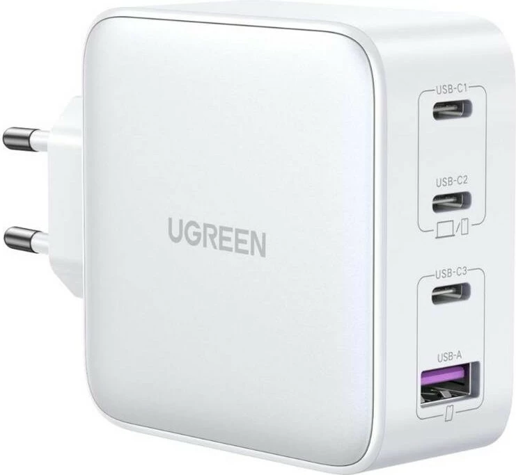 Univerzalni polnilec 100W GaN, 4 priključki USB-C/USB-A, bel — Ugreen Nexode