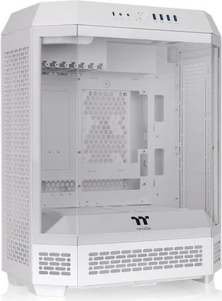 Računalniško ohišje The Tower 600 TG, Thermaltake CA-1Z1-00M6WN-00, Midi Tower, za ATX/E-ATX/mATX/Mini ITX, kaljeno steklo, belo