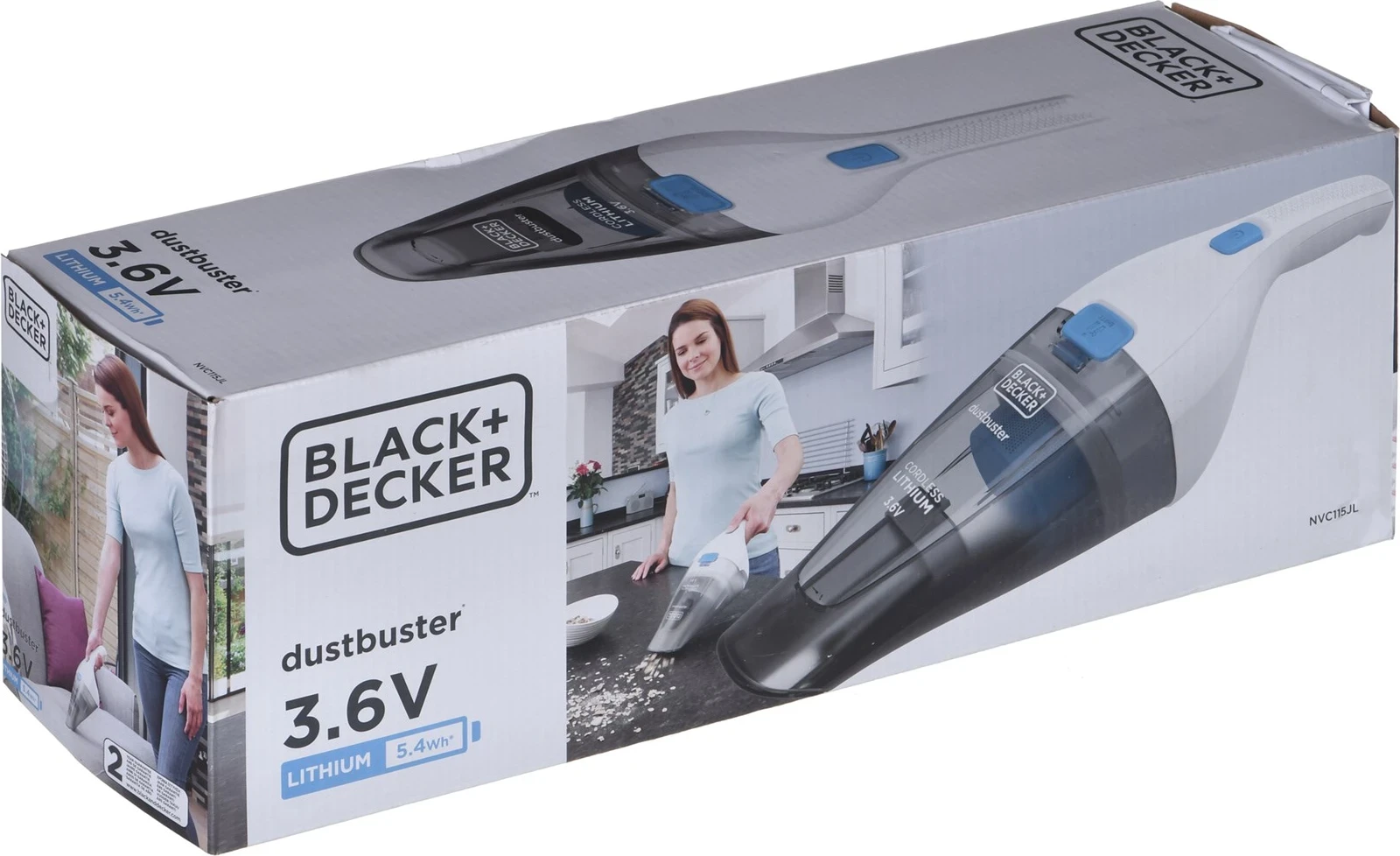 Ročni sesalnik, brez vrečke Black & Decker NVC115JL, siv in bel