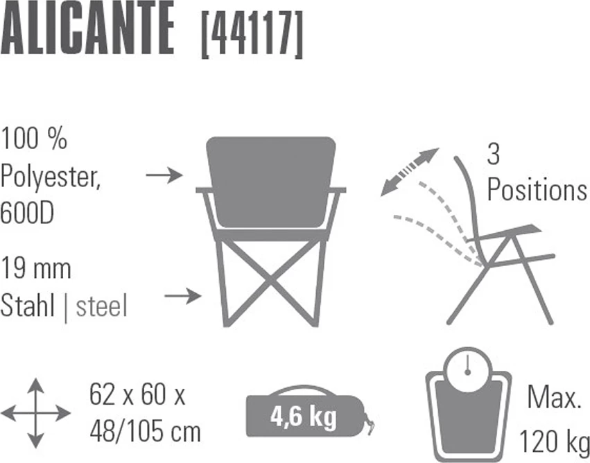 Zložljiv stol za turizem High Peak