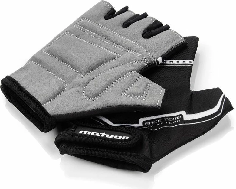 Rokavice za kolo za otroke Meteor, črne in sive