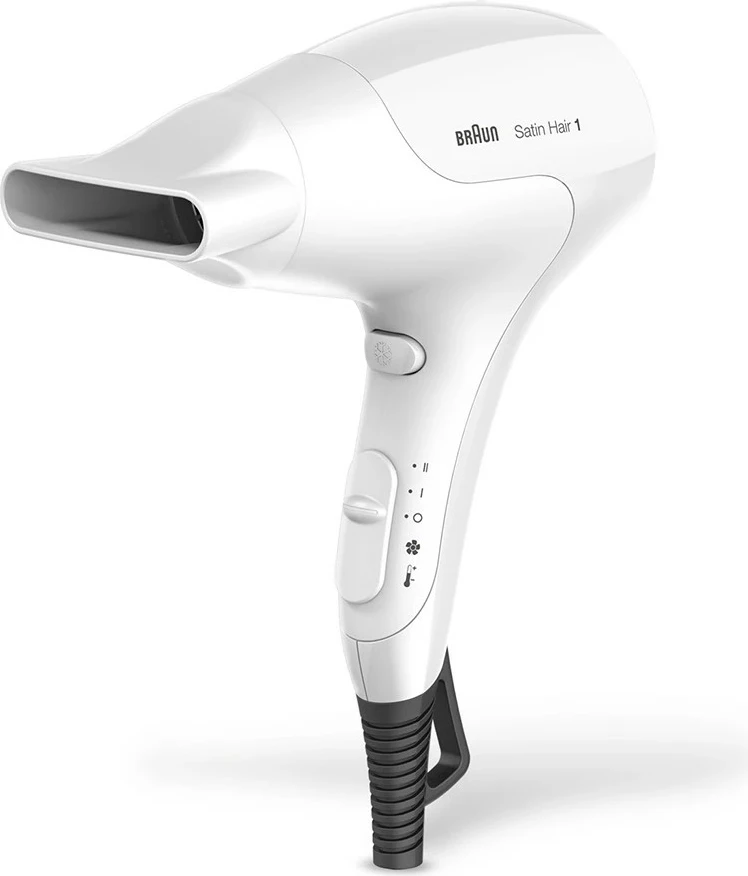 Sušilnik za lase, Braun Satin Hair 1 HD180, 1800 W, bel
