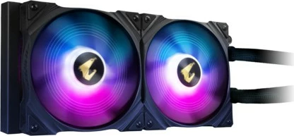 Vodeno hlajenje AORUS WATERFORCE X 280, Gigabyte, all-in-one, 2x140mm, RGB, črno